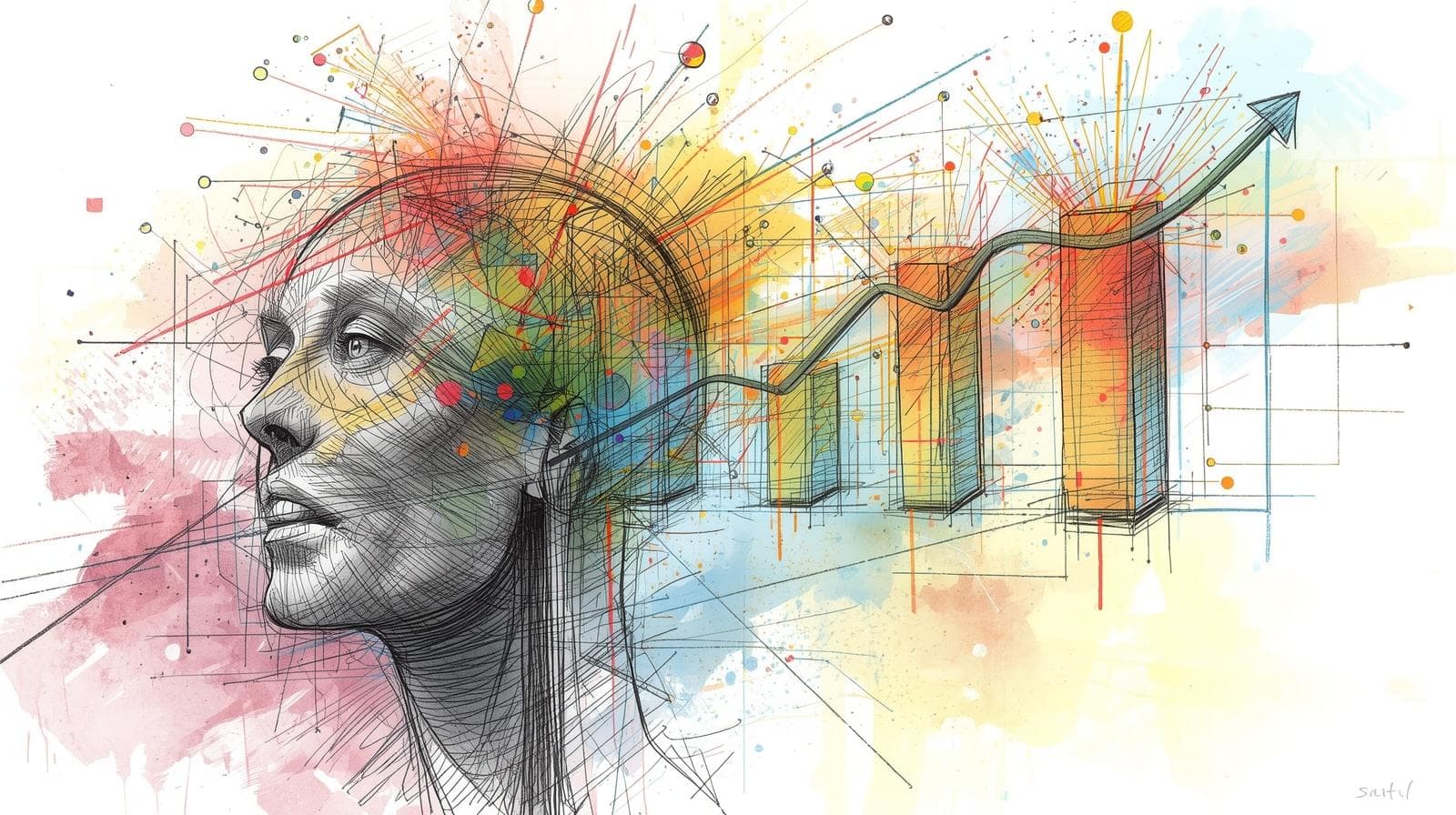 Abstract visualization of algorithmic portfolio management