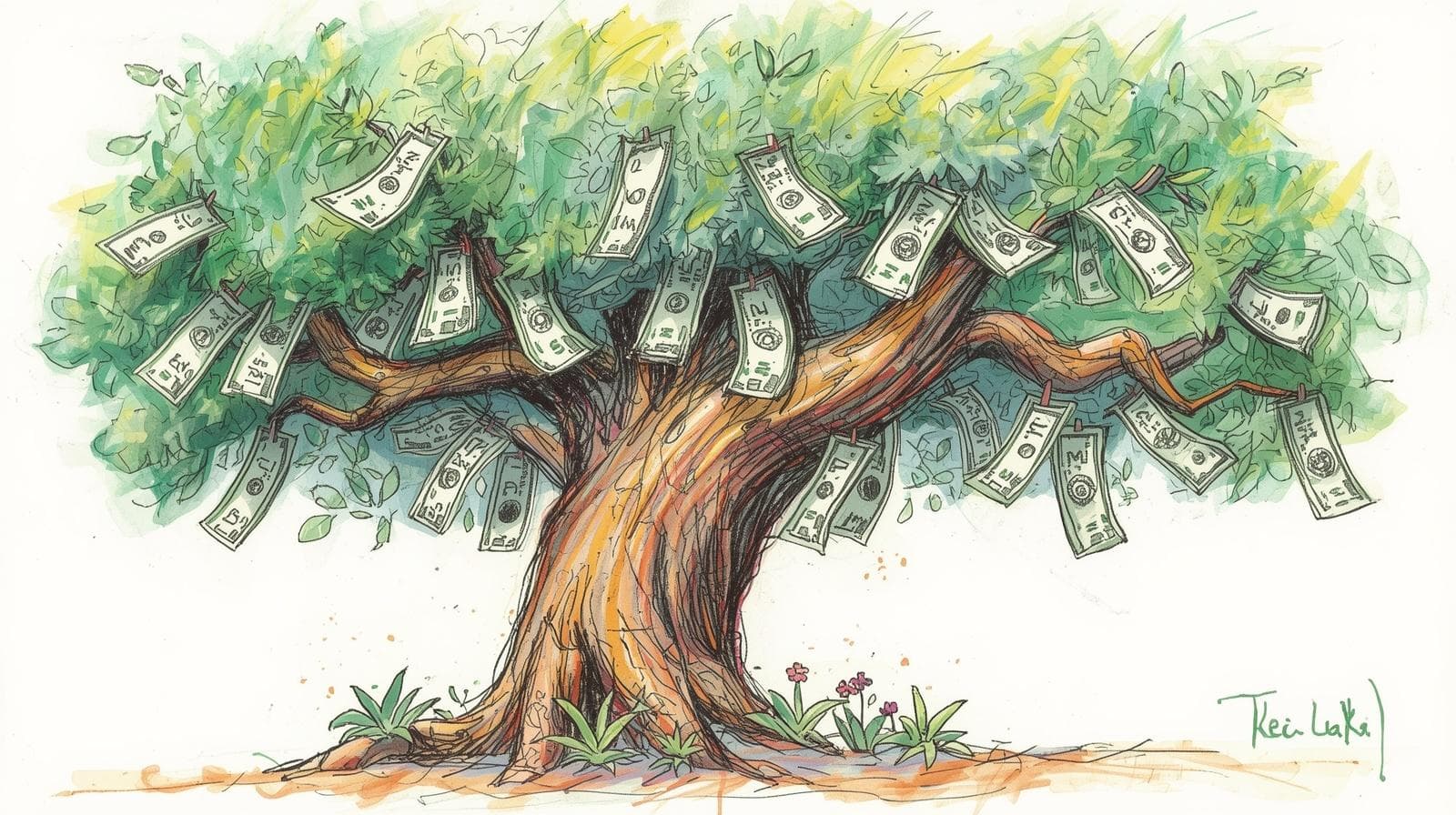 Money growing from a tree - the cost of keeping savings idle